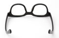 Black frame glasses isolated on white background Royalty Free Stock Photo