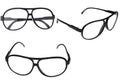Black frame glasses on a white background,with clipping path Royalty Free Stock Photo