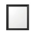 Black frame isolated on transparent white background, Portrait large black wooden frame mockup