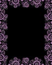 Black frame with twirls Royalty Free Stock Photo