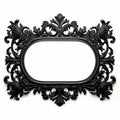 Vintage Black Ornate Frame On White Background Royalty Free Stock Photo