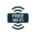 Free wi-fi point icon on white background