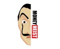 Money Heist Title With Dali Mask La Casa De Papel Design Graphic Netflix Film Vector Royalty Free Stock Photo