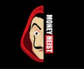 Money Heist Title With Dali Mask La Casa De Papel Design Graphic Netflix Film Vector Royalty Free Stock Photo