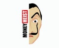 Money Heist Title With Dali Mask La Casa De Papel Design Illustration Netflix Film Abstract Vector Royalty Free Stock Photo