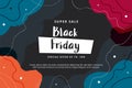 Black friday abstract modern banner template, vector illustration