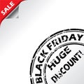 Black friday advertising with grunge seal