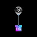 Black friday air balloon sale for banner decoration. Vector illustration. Sale EPS 10 Royalty Free Stock Photo