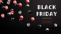 Black friday balloons sale banner background template.Vector illustration