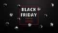 Black friday balloons sale banner background template.Vector illustration