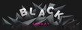 Black Friday banner with 3d render, abstract black crystal background, faceted texture, panorama, wide panoramic