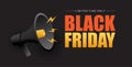 Black Friday banner design. Black Friday promotional poster design. Royalty Free Stock Photo