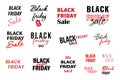 Black Friday banner, inscriptions set. Special discount offer design. Festival of discounts Royalty Free Stock Photo