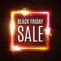 Black friday banner. Seasonal sale design template Royalty Free Stock Photo