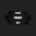 Black Friday banner. Special sale. Paper scrolls. Vector illustration Royalty Free Stock Photo