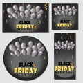 Black Friday banner, tags, set