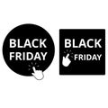 Black friday banners on a white background Royalty Free Stock Photo