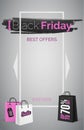 Black friday best offers web banner vector template