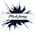 Black Friday, Big Sale, black ink splach Royalty Free Stock Photo