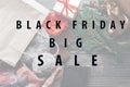 Black friday big sale special offer discount text message on sea Royalty Free Stock Photo