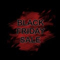 Black friday, big sale. Title text. Banner, poster, wallpaper. Ink painting. Brush stroke. Abstract background Royalty Free Stock Photo