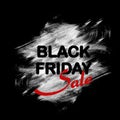 Black friday, big sale. Title text. Banner, poster, wallpaper. Ink painting. Brush stroke. Abstract background Royalty Free Stock Photo