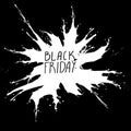 Black Friday, Big Sale, white ink splach Royalty Free Stock Photo