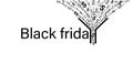 Black friday business concept, excess profit and cash flow in the funnel during sales on a white background