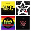 Black friday card sets Royalty Free Stock Photo