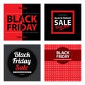 Black friday card sets Royalty Free Stock Photo