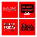 Black friday card sets Royalty Free Stock Photo