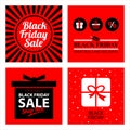 Black friday card sets Royalty Free Stock Photo
