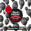 Black Friday Circle Label Balloons Percents Royalty Free Stock Photo