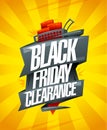Black friday clearance, sale poster design concept