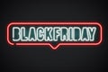 Black friday colorful neon sign