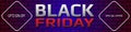 Black friday, colorful wide promotion sale banner template.