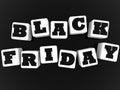 Black Friday concept on cubes in white Royalty Free Stock Photo