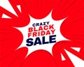 black friday crazy sale promo background with comic expression