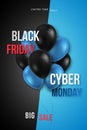 Black Friday and Cyber Monday promotion poster.
