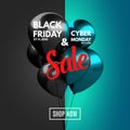 Black Friday and Cyber Monday Sale concept Royalty Free Stock Photo