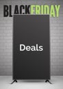 Black Friday deals announcement realistic vector banner template