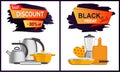 Black Friday Discount Advert Vector Illustration Royalty Free Stock Photo