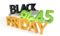 Black Friday discount of fortyfive percent, 3d rendering Royalty Free Stock Photo