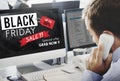 Black Friday Discount Half Price Promotion Concept Royalty Free Stock Photo