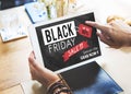 Black Friday Discount Half Price Promotion Concept Royalty Free Stock Photo