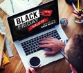 Black Friday Discount Half Price Promotion Concept Royalty Free Stock Photo