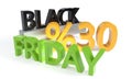 Black Friday discount thirty percent, 3d rendering