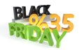 Black Friday discount thirtyfive percent, 3d rendering