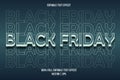 Black Friday editable text effect blue color Royalty Free Stock Photo