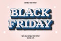 Black Friday editable text effect comic style blue color